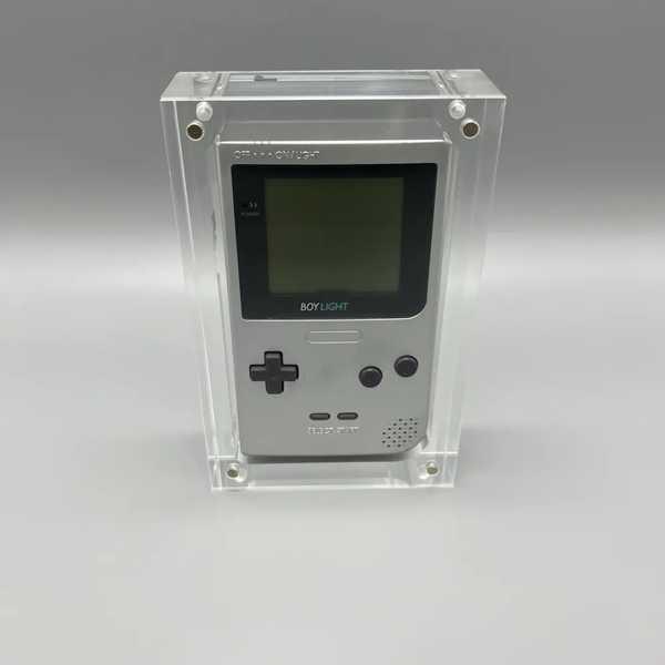 ゲームボーイライト用の透明なアクリル磁気カバー付きの透明な収納ボックス