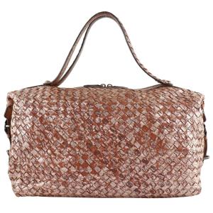 BOTTEGAVENETA ボッテガヴェネタ イントレチャート ハンドバッグ オーストリッチ×レザー...