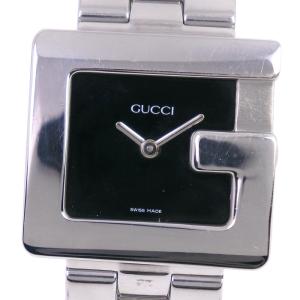 GUCCI】グッチ バングルウォッチ 腕時計 ブラック×シルバー SS GUCCI】グッチ バングルウォッチ 腕時計 ブラック×シルバー SS