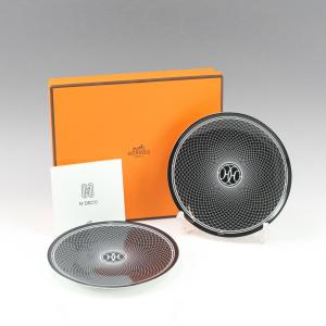 HERMES（エルメス） 醤油皿 モザイク 24 ゴールド Mosaique ペア