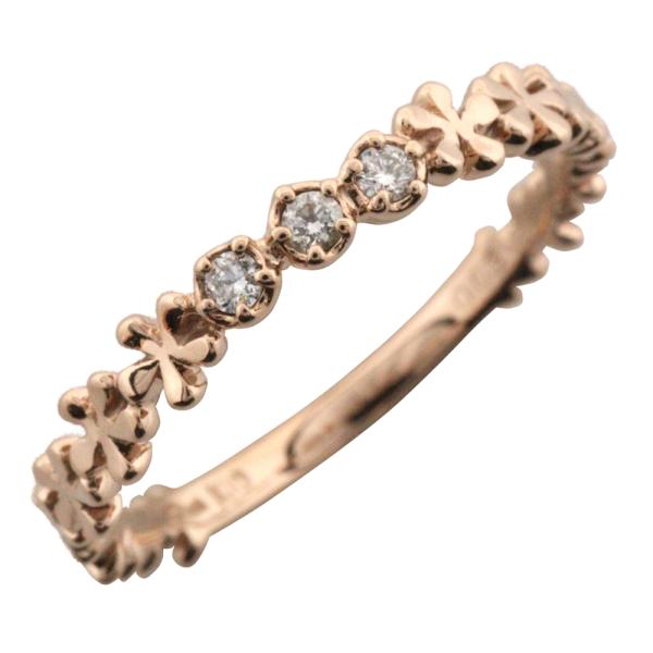 STAR JEWELRY スタージュエリー 3Pダイヤ 0.03 リング・指輪 K10ピンクゴールド...