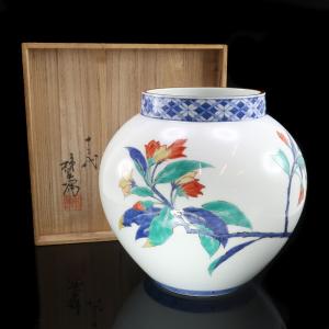 十三代 酒井田柿右衛門 作 錦 樹花文 壷 骨董...の商品画像