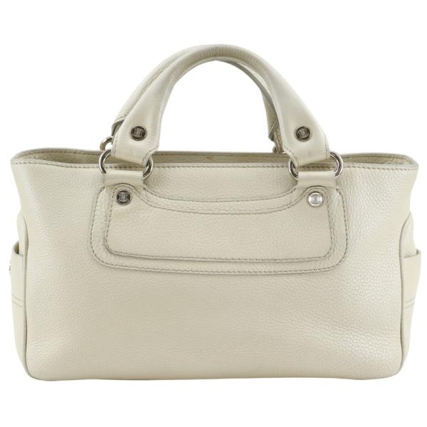 CELINE セリーヌ ブギーバック ハンドバッグ カーフ ベージュ レディース【I13182603...