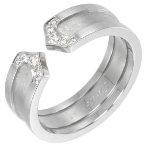 CARTIER カルティエ C2リング SM #53 リング・指輪 K18WG レディース