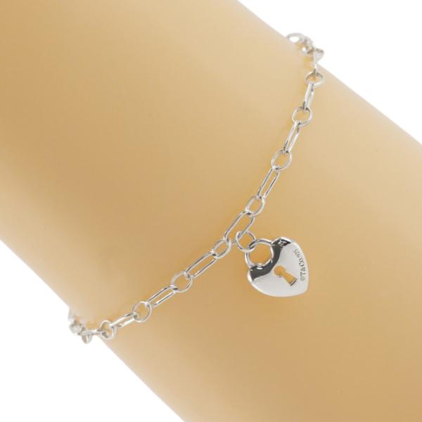 TIFFANY&amp;Co. ティファニー ハートロックチャーム ブレスレット シルバー925 約2.8g...