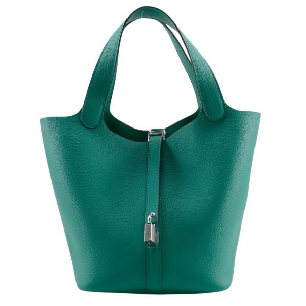 HERMES エルメス ピコタンロック22 MM U ハンドバッグ×トリヨンモーリス ヴェールジェイ...