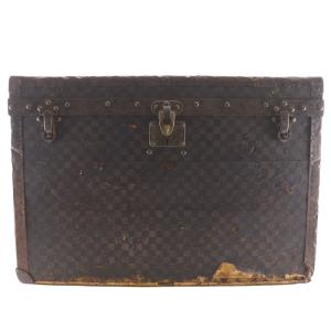 LOUIS VUITTON ルイ・ヴィトン ヴィンテージ トランク ダミエキャンバス 茶 ユニセックス【I191625089】中古