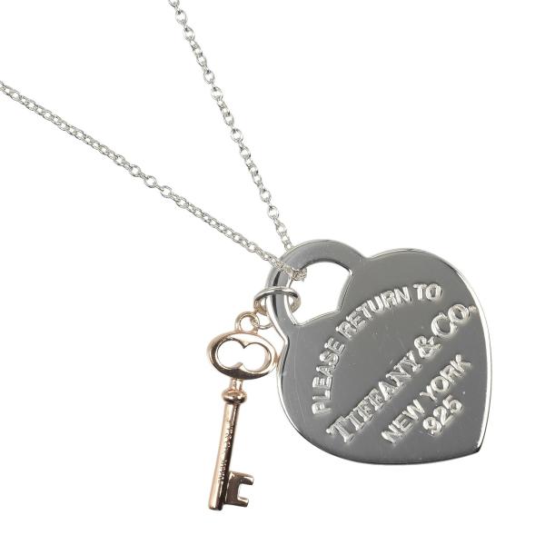 ティファニー ネックレス リターントゥ ティファニー ハートキー シルバー925 K18PG ピンク...