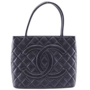 CHANEL（シャネル） 復刻トート シルバー金具 キャビアスキン ブラック