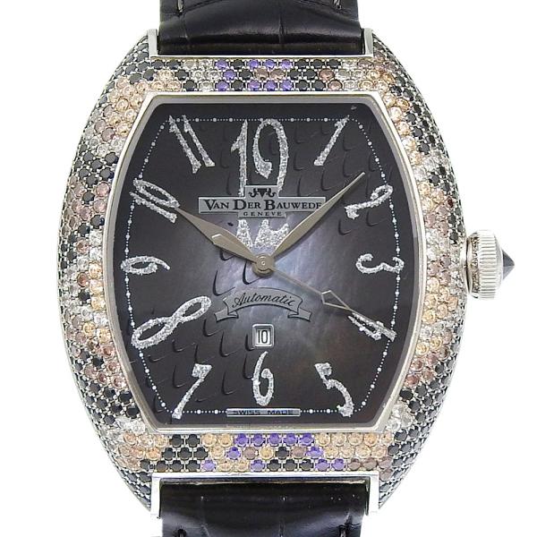 Van Der Bauwede ヴァンデルボーヴェデ cal.14 腕時計 SS×レザー×ダイヤモン...