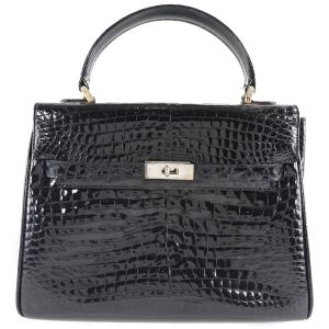 美品 ペレリールッソ PELLEY LUSSO トートバッグ 肩がけ クロコダイル