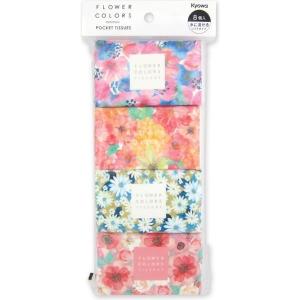 ポケットティッシュ　フラワーカラーズ　ミニミニサイズ　１６枚（８組）×８袋入()