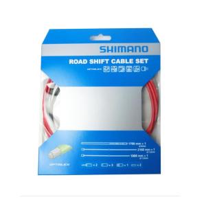 SHIMANO (シマノ) OT-SP41 OPTISLICK オプティスリック  シフトケーブルセット レッド｜crowngears