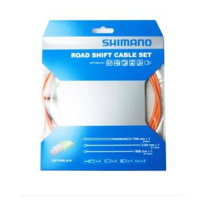 SHIMANO (シマノ) OT-SP41 OPTISLICK オプティスリック  シフトケーブルセット オレンジ｜crowngears