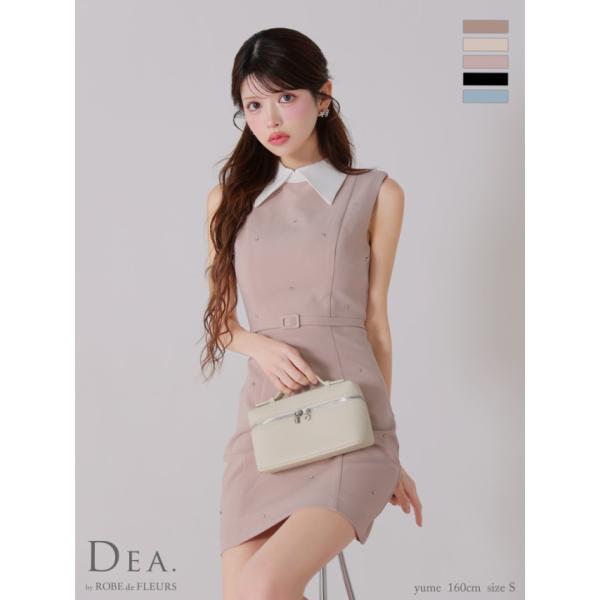 【DEA/ディア】襟付きノースリーブシンプルタイトミニドレス(de3384)