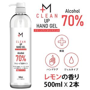 アルコール ジェル 2本 500ml 濃度 70% ハンドジェル 洗浄 手 手指 保湿 洗浄 レモン ティーツリー ヒノキ 除菌アルコール 除菌グッズ 除菌ジェル handgel500