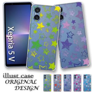 ソラト　5ケース Xperia 5 V ケース SO-53D スマホ カバー クリア イラスト Xperia5V