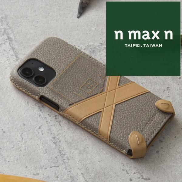 iPhone 12 / 12 Pro / 12 mini グリークレザーケース 手縫いステッチが美し...