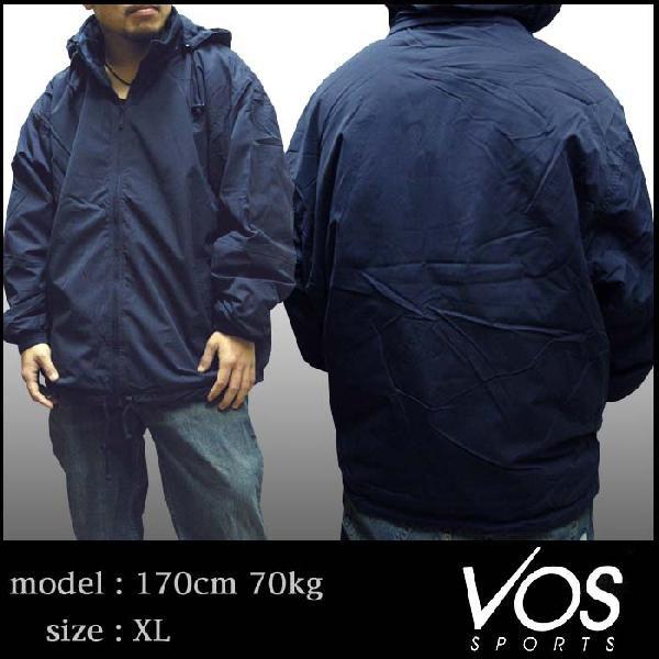 【40%OFF】 US発! VOS Sports 中綿 コットン ジップ ジャケット ネイビー 大き...