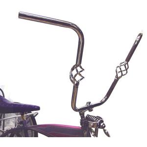 CREW'S 自転車 ハンドル 13インチ ハンドルバー クローム 自転車