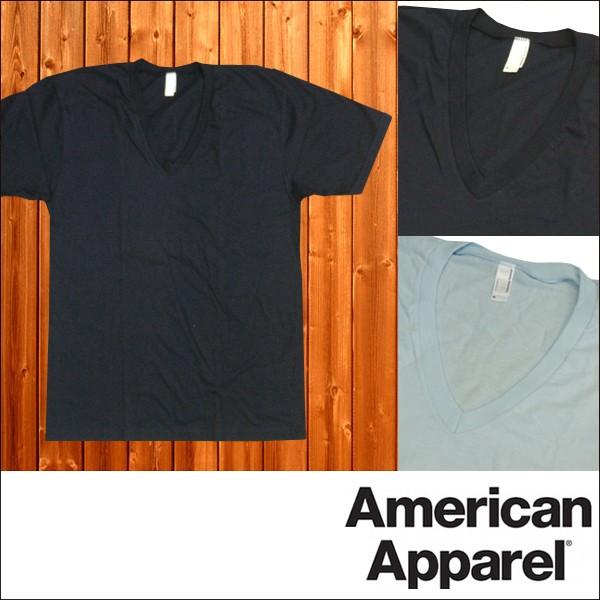 【セール】 アメリカンアパレル メンズ Vネック Tシャツ 半袖 American Apparel ...