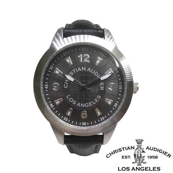 クリスチャンオードジェー メンズ 腕時計 ブラック シルバー Christian Audigier ...