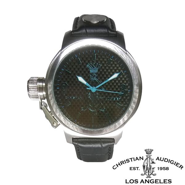 クリスチャンオードジェー メンズ 腕時計 ブラック ブルー Christian Audigier  ...