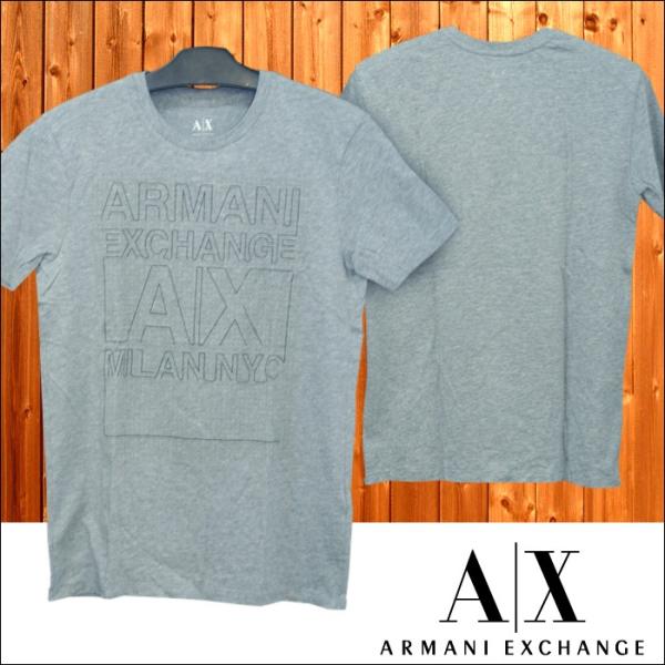 A|X Armani Exchange アルマーニエクスチェンジ メンズ 半袖 Tシャツ グレー ア...
