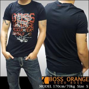 BOSS ORANGE ボスオレンジ メンズ Tシャツ DANGER ブラック 半袖 ｔシャツ Safari サファリ LEON レオン オーシャンズ 掲載 インポート カジュアル｜crs