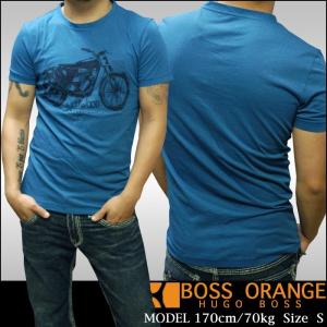 BOSS ORANGE ボスオレンジ メンズ Tシャツ RIDER RIDER ダークブルー 半袖 ｔシャツ Safari サファリ LEON レオン オーシャンズ 掲載 インポート｜crs