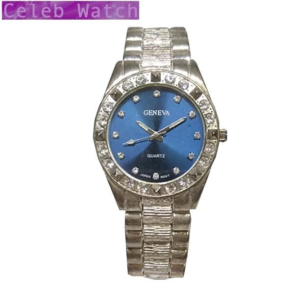 【35%OFF】 GENEVA セレブウォッチ シルバーカラー ジルコニア ラグジュアリー スタイル...