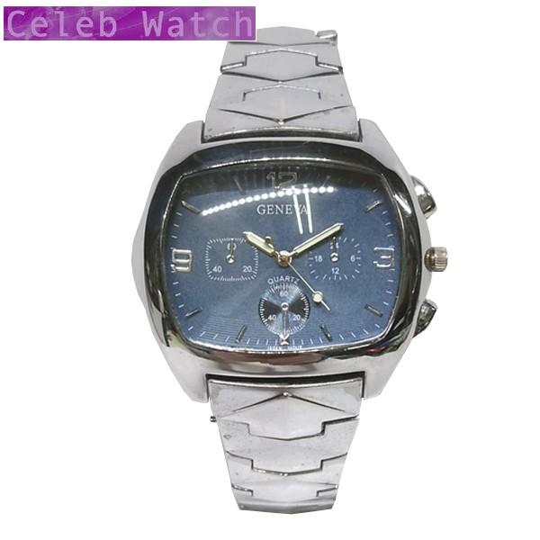 【35%OFF】 GENEVA セレブウォッチ シルバーカラー ブラック  クオーツ メンズ  ラグ...