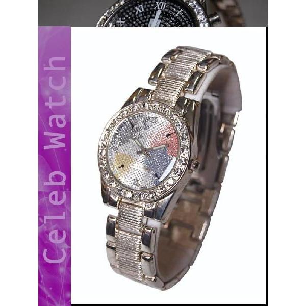 【50%OFF】【Celeb Watch】セレブウォッチ シルバー44G ジルコニア ラグジュアリー...