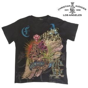 クリスチャンオードジェー メンズ Tシャツ Christian Audigier LIFE KILLS ハイブランド セレブ ファッション エドハーディー Ed Hardy スタイル セール｜crs