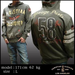 【大幅値下】エドハーディー クリスチャンオードジェー タトゥーパーカー Mサイズ 楽天市場】CHRISTIAN AUDIGIERラインストーンZIP UP HOOD