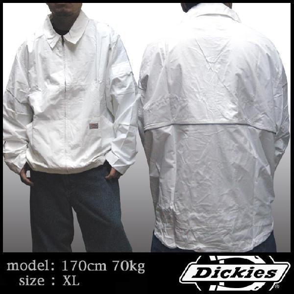 【アウトレット 30%オフ】 Dickies ナイロンジャケット ホワイト ナイロンジャケット HI...