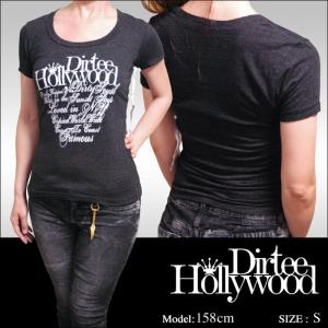 Dirtee Hollywood ダーティーハリウッド レディース Tシャツ BRANDED ブラック ホワイト セレブ 多数着用 セレカジ スタイル MADE IN USA 正規｜crs