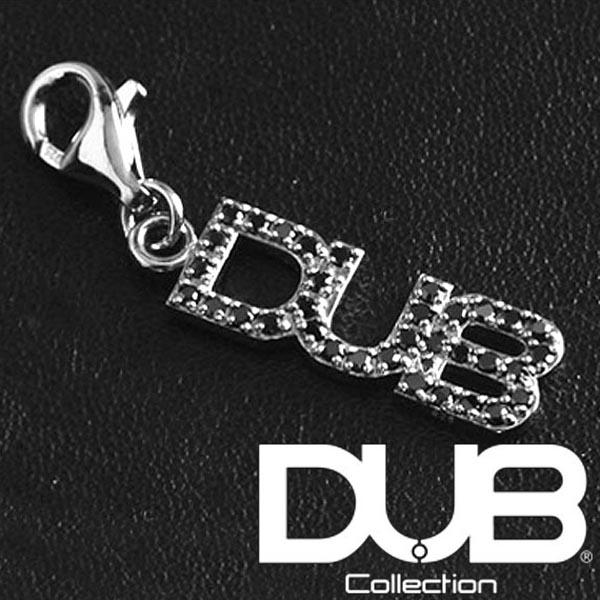 再入荷なし　即納 DUB ジュエリー ロゴチャーム 198-1 BK シルバー アクセサリー メンズ...