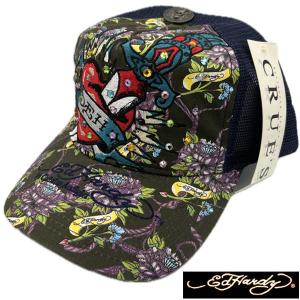 Ed Hardy（エドハーディー） ラインストーン メッシュキャップ