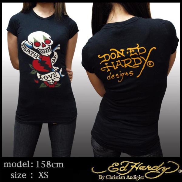 エドハーディー レディース Tシャツ 【200種類の品揃え】 Ed Hardy DEATH OF L...