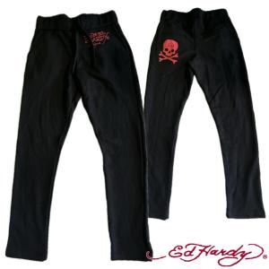 エドハーディ　ベロアパンツ　美品 Ed Hardy（エド・ハーディー） レディース 刺繍 長袖 ベロア