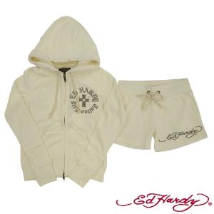 Ed Hardy（エド・ハーディー） レディース 刺繍 長袖 ベロア