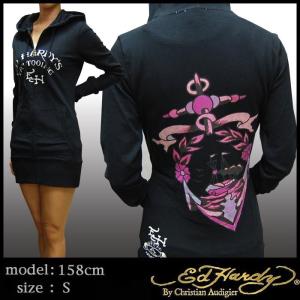 Ed Hardy エドハーディー レディース チュニック パーカー Ed Hardy HOME WARD 正規｜crs