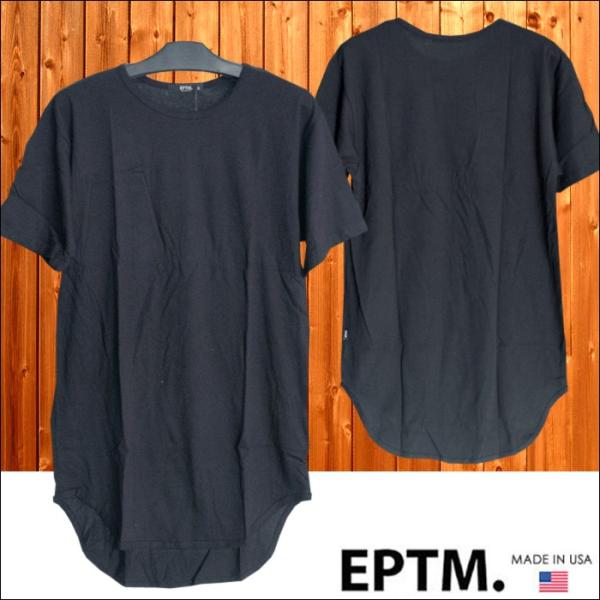 EPTM エピトミ Tシャツ メンズ ロング丈 ブラック 丈長 無地 半袖 ストリート ブランド H...