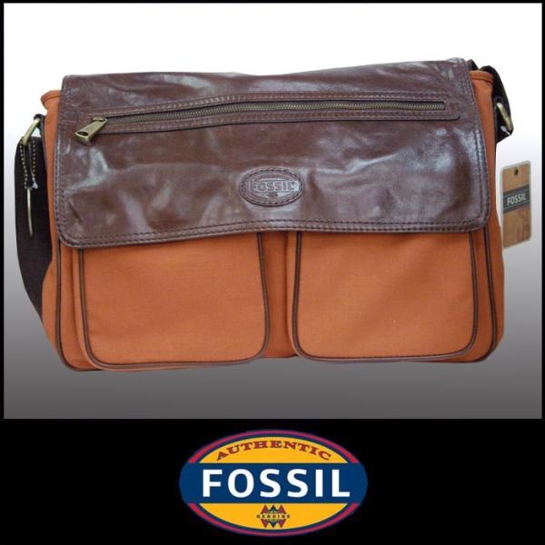 【Safari OCEANS 掲載 ブランド】 FOSSIL フォッシル レザー キャンバス コンビ...
