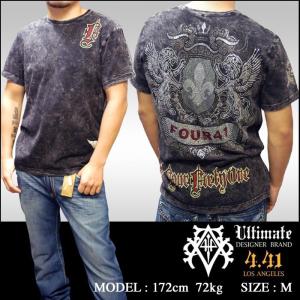 Four41 スワロフスキー Tシャツ ブラック...の商品画像