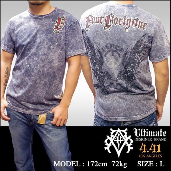 Four41 スワロフスキー Tシャツ グレー メンズ ファッション クロムハーツ エドハーディー ...