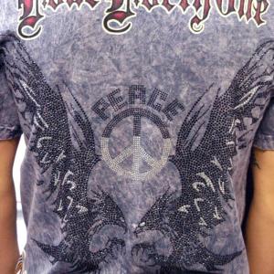 Four41 スワロフスキー Tシャツ グレー...の詳細画像1
