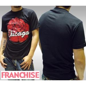 FRANCHISE フランチャイズ メンズ Tシャツ Chicago ブラック ストリート ファッシ...