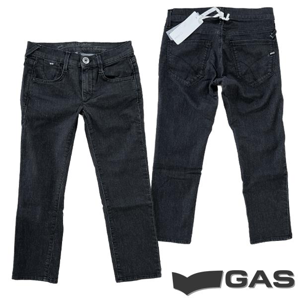 ガス ジーンズ レディース ブラック デニム ストレッチ カプリ パンツ GAS JEANS SOP...